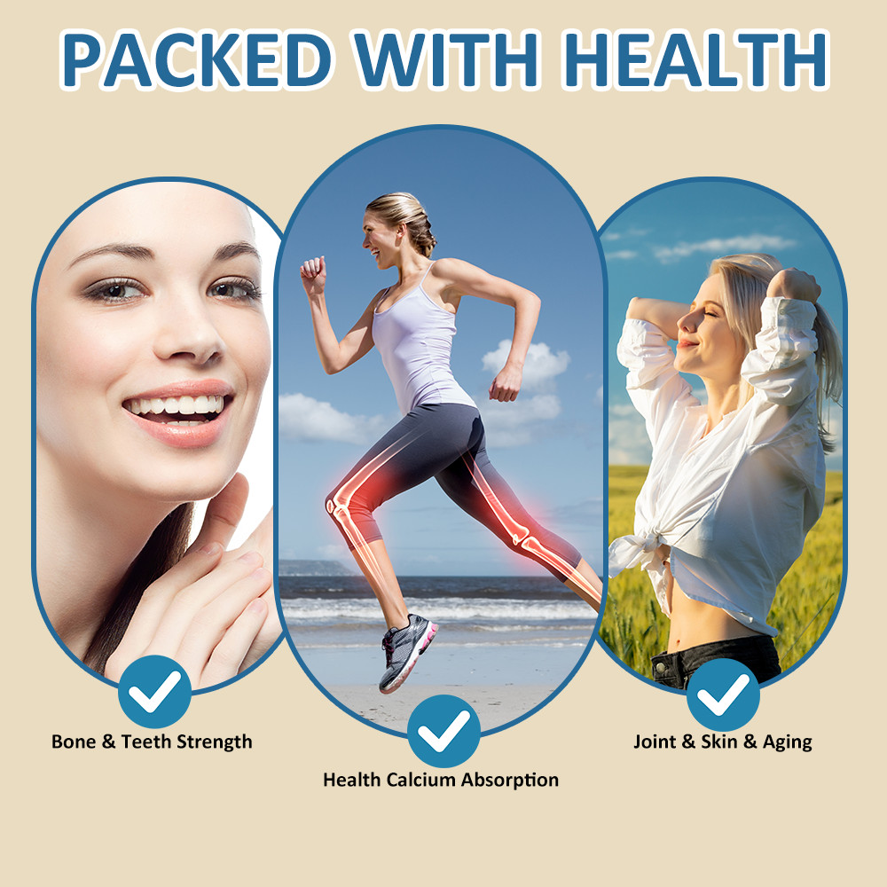 Calcium Magnesium Zinc with Vitamin D3 Strong For Bone Health Muscle Improvement