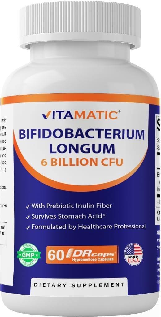 Bifidobacterium Longum Probiotic – 6 Billion CFU Capsules for Intestinal Health