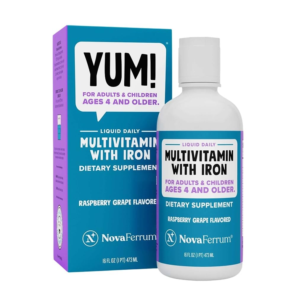 NovaFerrum Yum 16 Fl Oz | Multivitamin with Iron for 16 (Pack of 1)