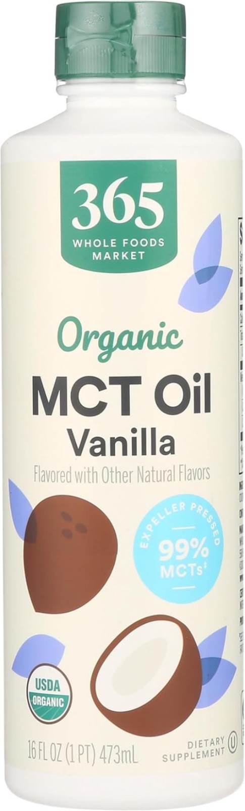 Organic Vanilla MCT Oil – 16 Fl Oz, & Non-GMO