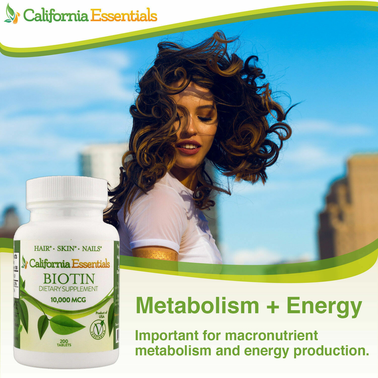 BIOTIN 10,000mcg HAIR,SKIN,NAIL HEALTH -CLEANEST FORMULA-MAXIMUM DOSAGE