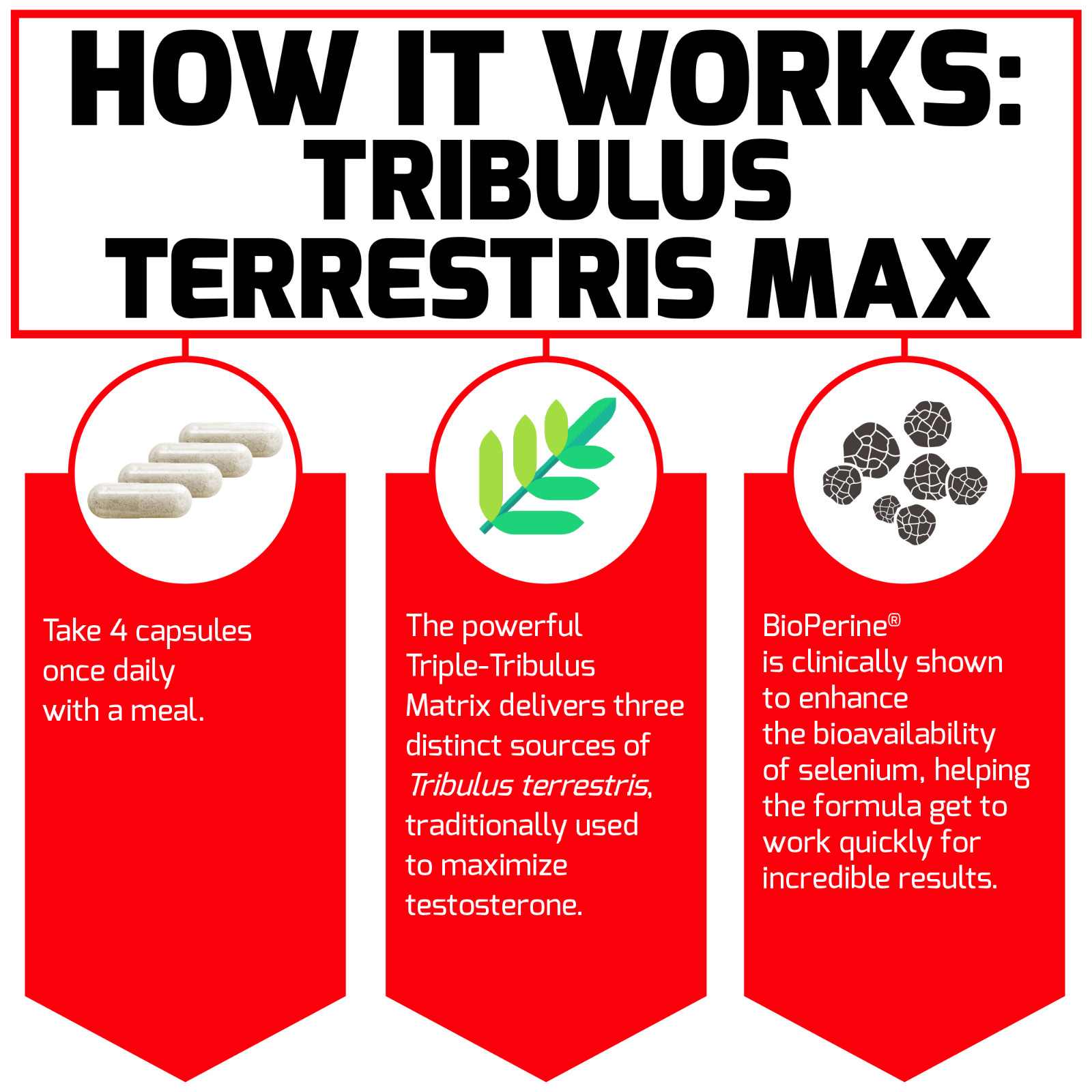 Force Factor Tribulus Terrestris Max 2000mg 90% Saponins Testosterone Booster