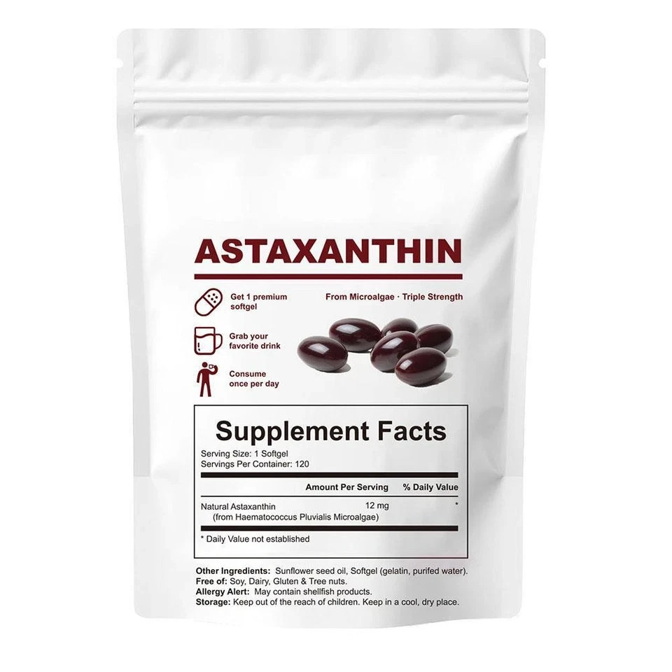 Astaxanthin 12mg,Micro Ingredients, Natural Antioxidant, Easy to Swallow