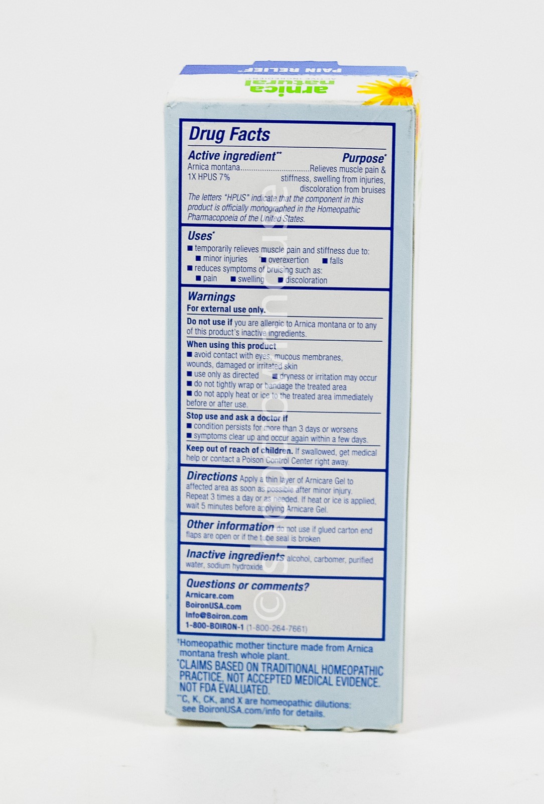 Boiron ARNICARE homeopathic Arnica GEL 2.6oz muscle pain Relief NIB 07/2027