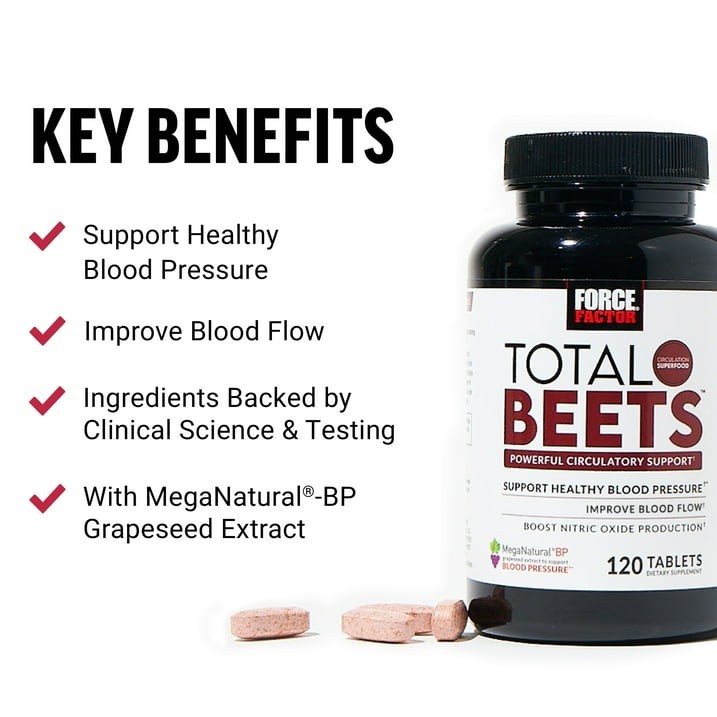 Force Factor Total Beets Beet Root Capsules 120 Tablets 2 Pack