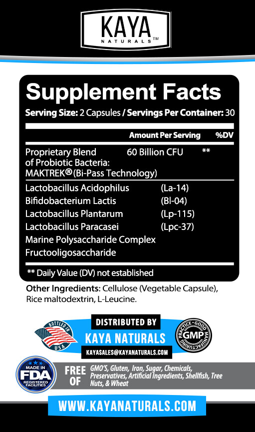 (2 Pack) Probiotic 60 Billion with Prebiotics Immune Function Healthy Digestion
