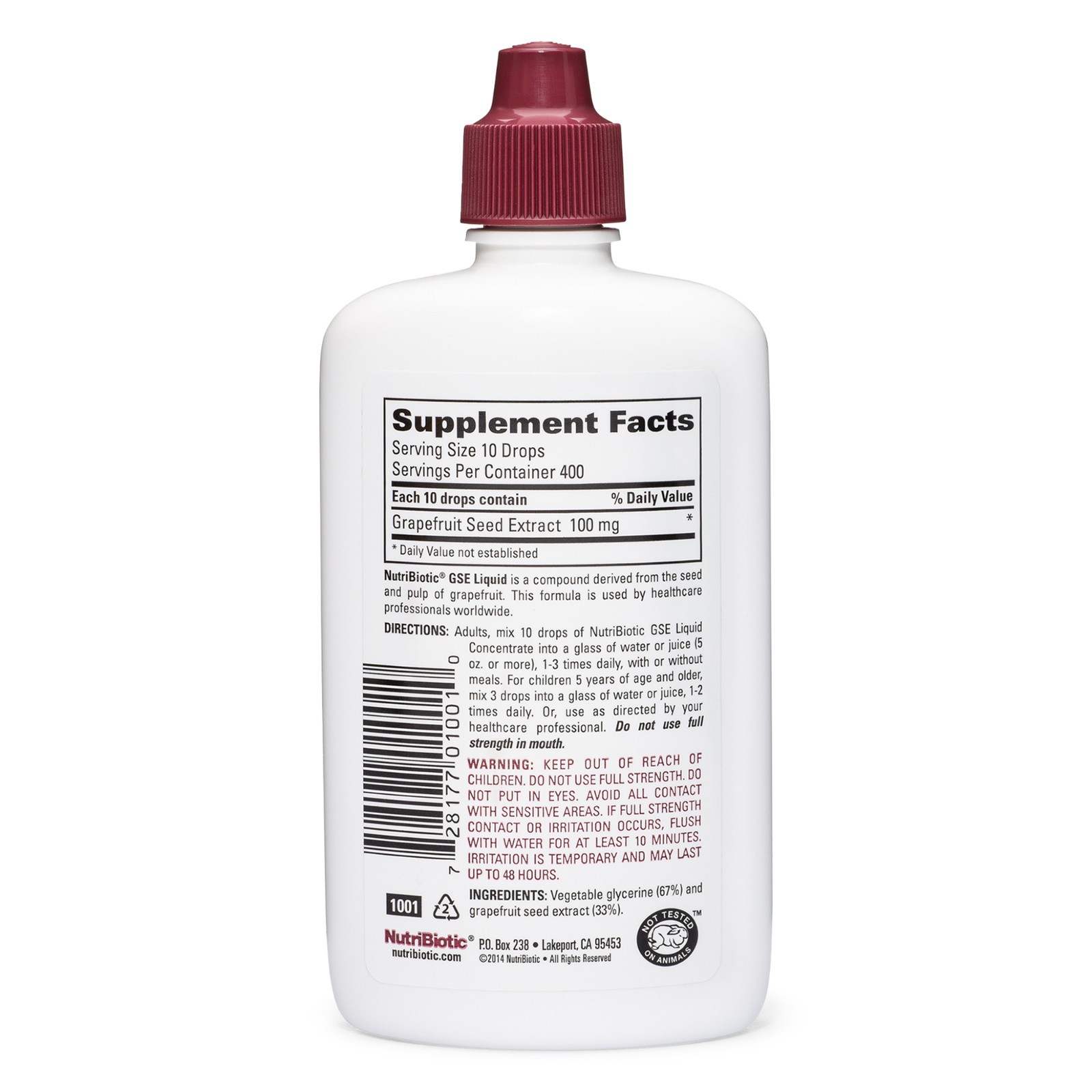 NutriBiotic GSE Liquid Concentrate -4 Fl Oz Broad-Spectrum Immune Support