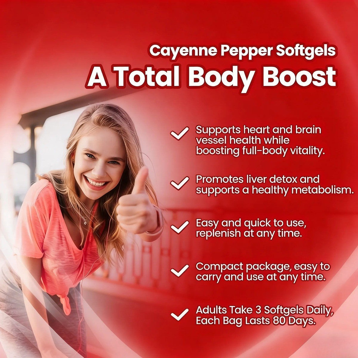 3/2PACK Cayenne Pepper Softgels Supplement – 240 Capsules NEW FREE SHIP