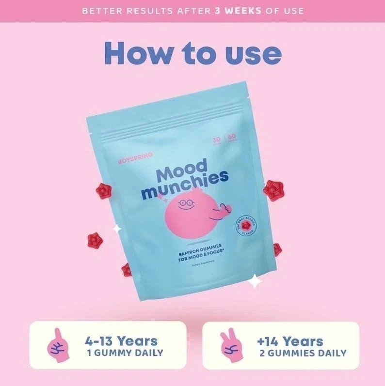 Berries, Munchies Gummies, Natural Mood 60 Gummies