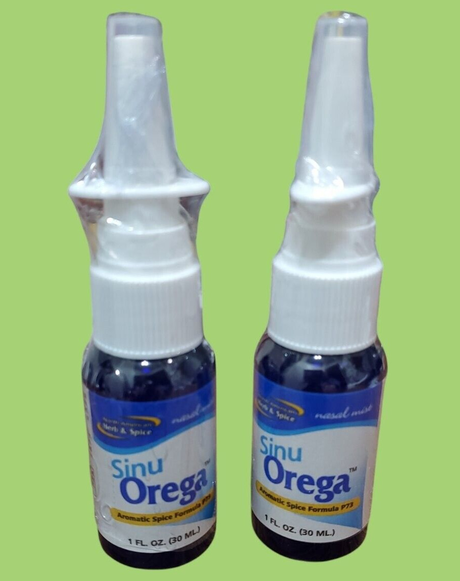 (1 oz + 1 oz), Sinu Orega Nasal Spray SinuOrega oreganol P73, 2 Pack EXP. 2027