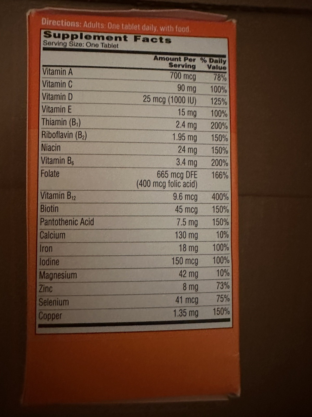One-A-Day Women’s Complete Multivitamin 100 Tablets in Pack exp: 10-2027