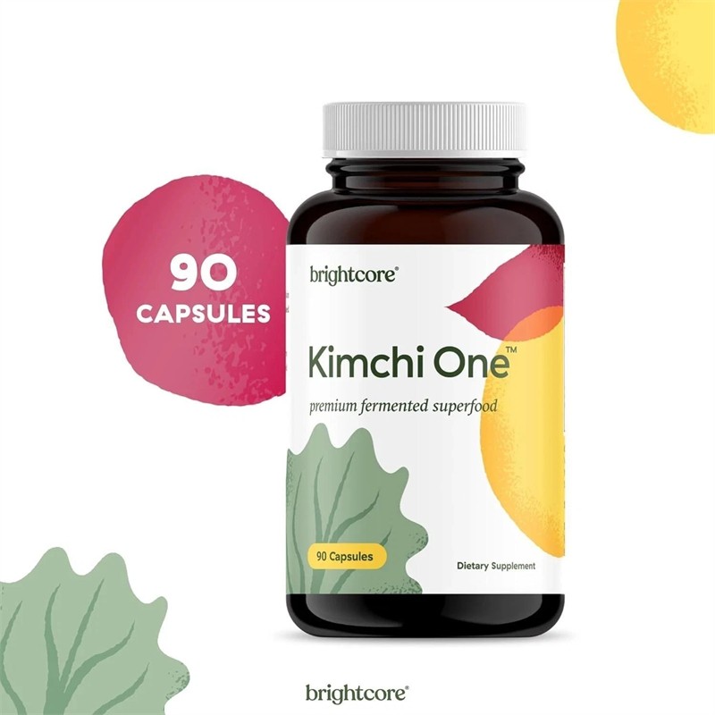 Brightcore Nutrition Kimchi One Kimchi Powder 90 Capsules Probiotics Enzymes US