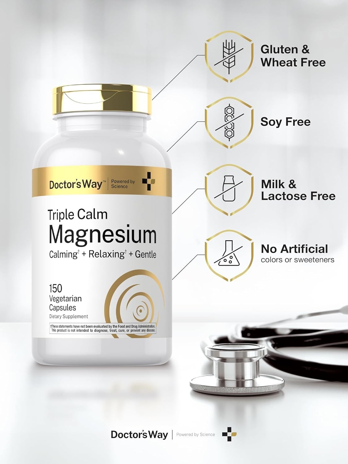 Magnesio 3 en 1 (Malato, Quelato de Bisglicinato, Citrato) Pack of 60 | 1340mg