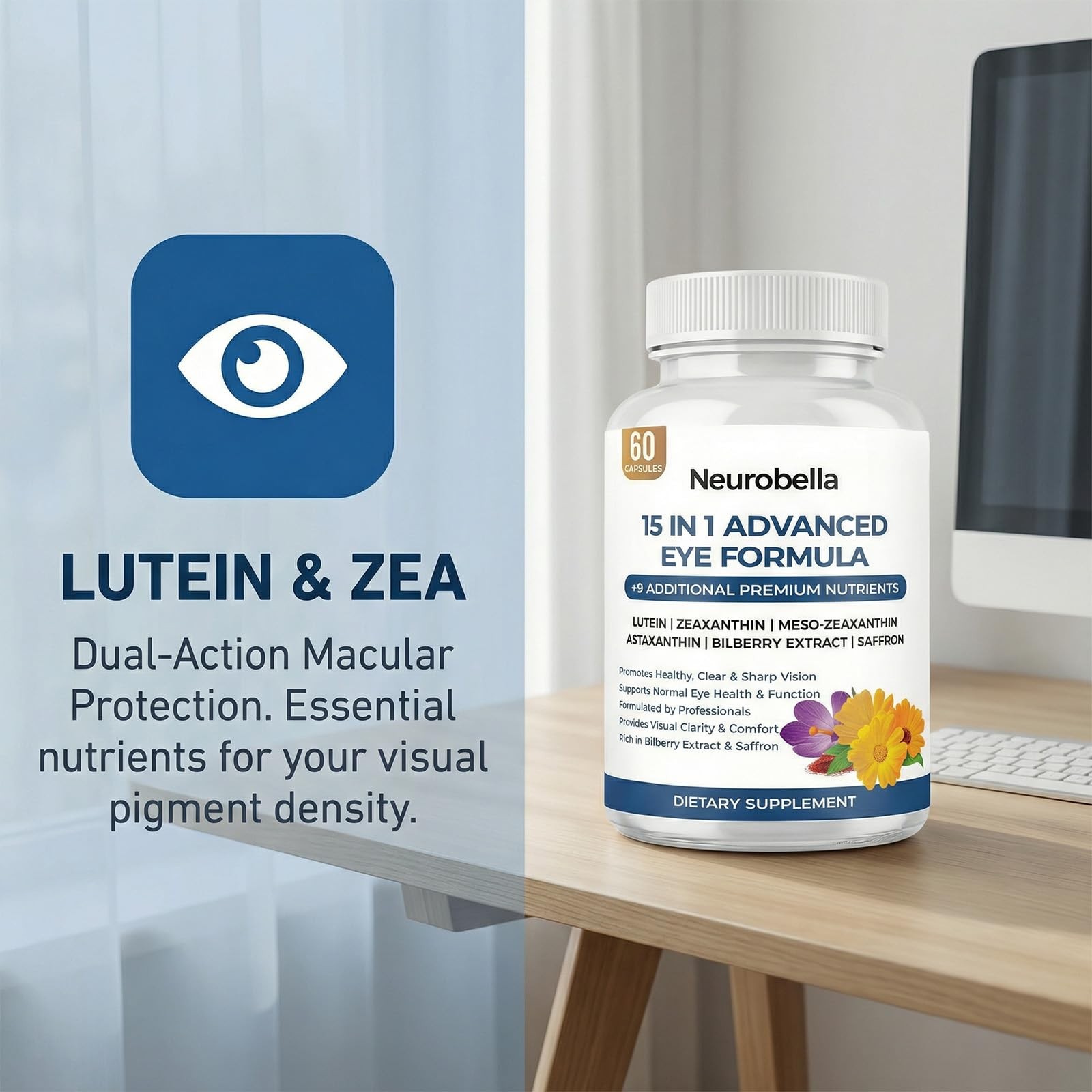Neurobella 15-In-1 Advanced Eye Formula Eye Support Formula For Daily Comfort