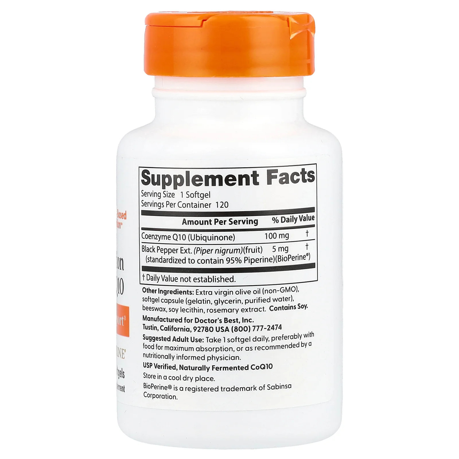 2 X Doctor’s Best, High Absorption CoQ10, 100 mg, 120 Softgels