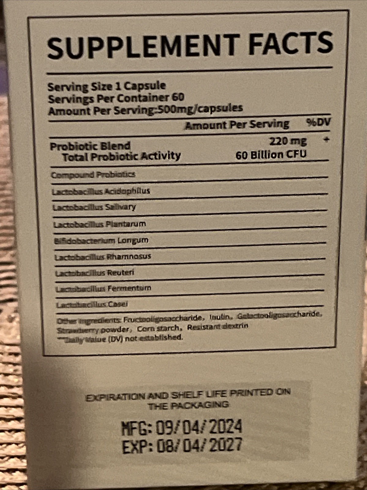 Anytalk Unisex Daily Probiotics 60 Billion CFU Capsules Exp08/2027