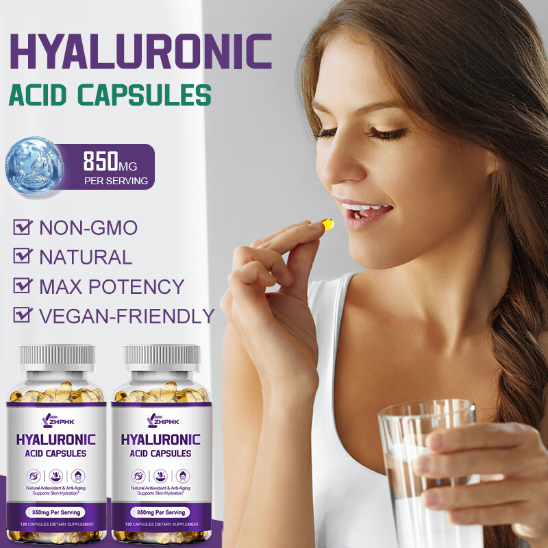 Hyaluronic Acid Capsules 850mg Per Serving (120/240/480 Vegetarian Capsules)