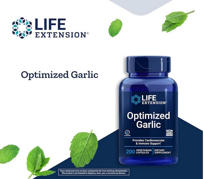 Life Extension Optimized Garlic 1200 mg Allicin 10,000 ppm – 200Caps Exp 12/2026