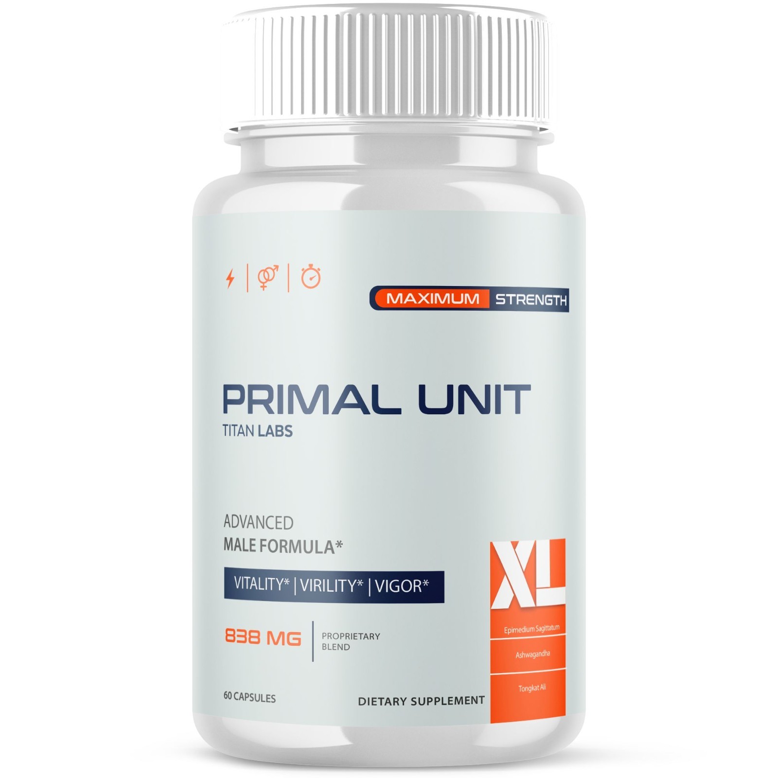 (1 Pack) Primal Unit XL Advanced Male Support Supplement PrimalUnitXL 60 Caps