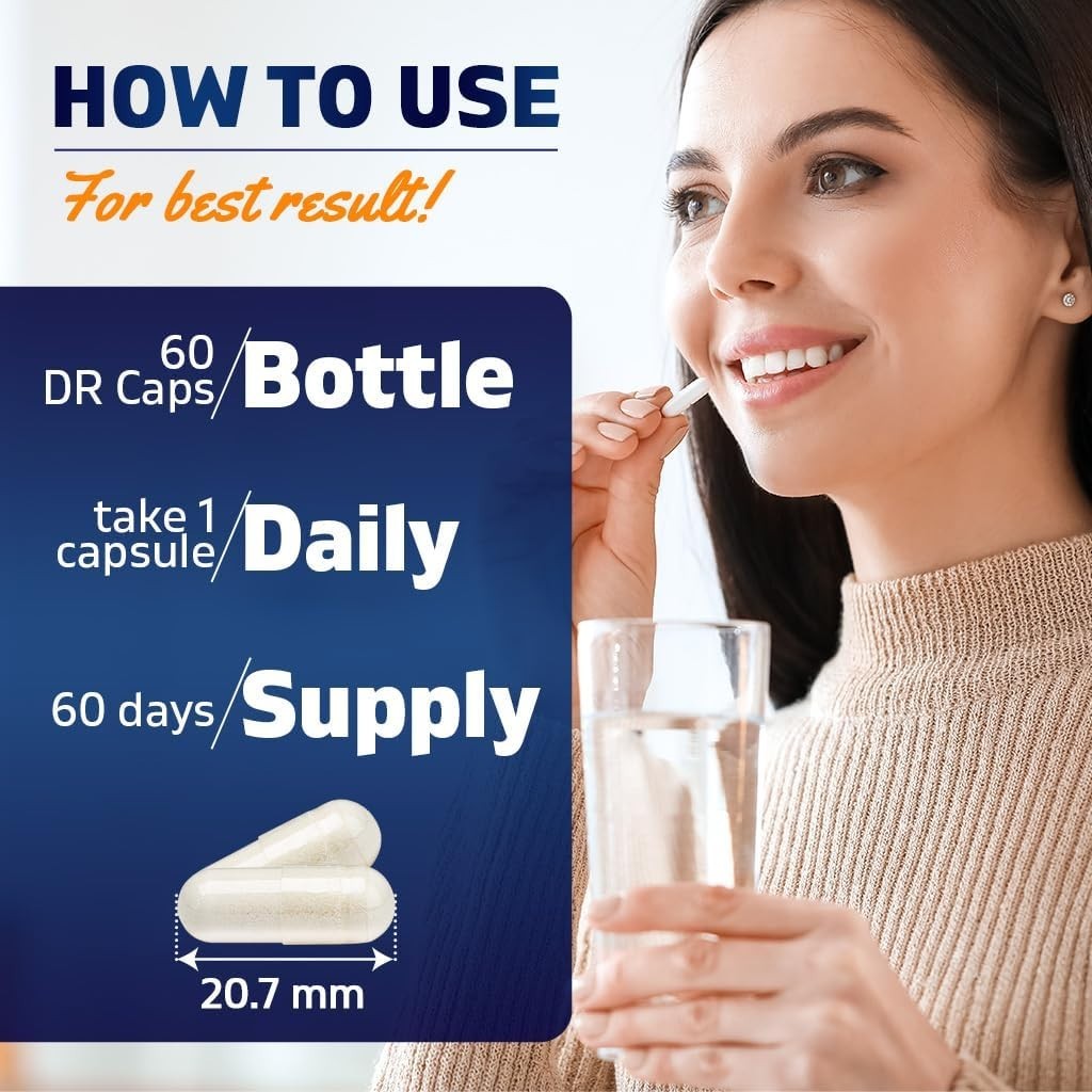 Gut Health Probiotic – 60 Capsules of Bifidobacterium Infantis 5 Billion CFU