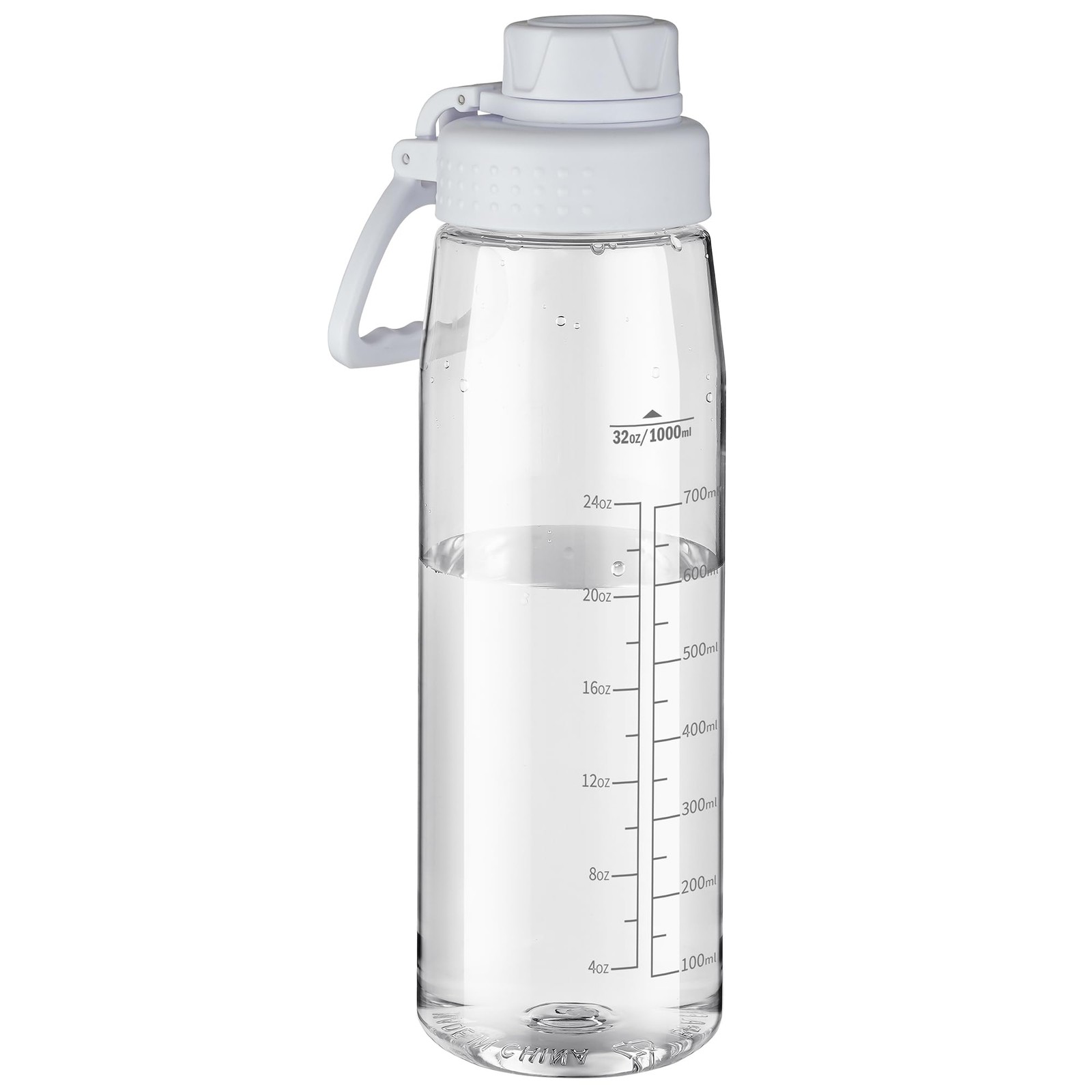 Water Bottle 32oz- BPA-Free Tritan Plastic Clear 32 Ounces,
