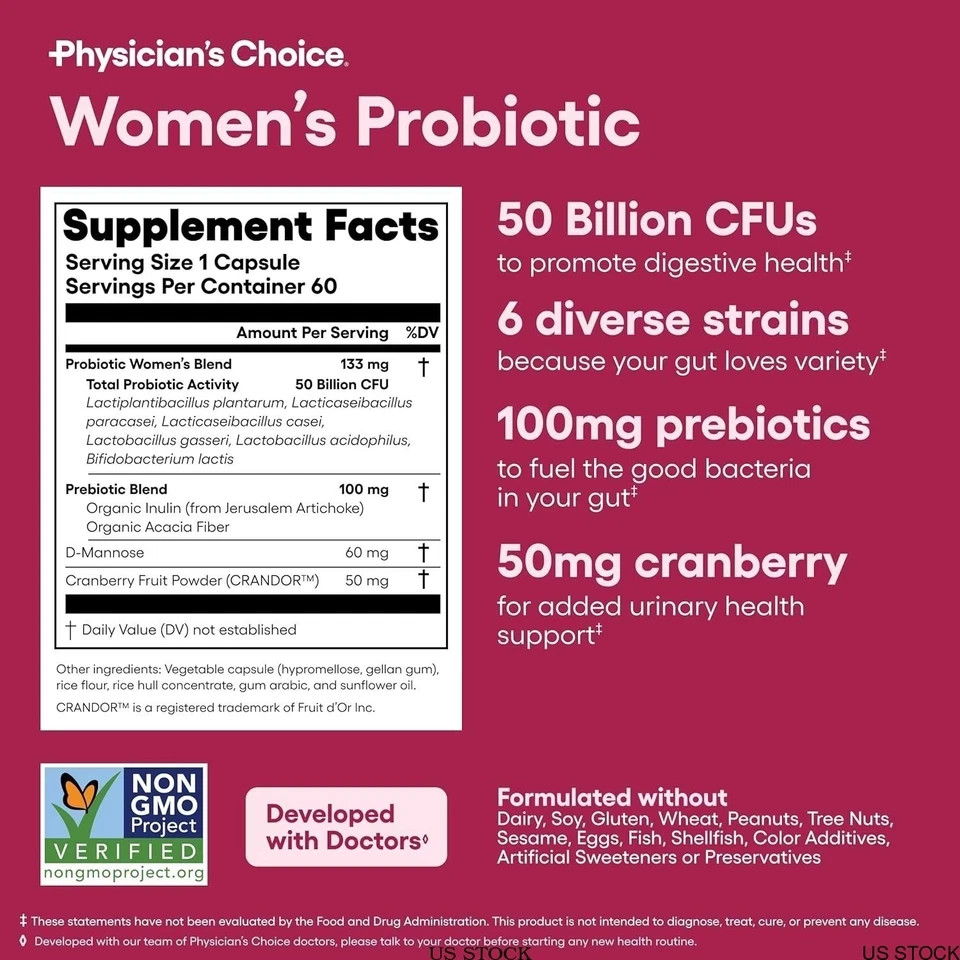 Physician’s Choice Women’s Probiotic | 50 Billion CFU + Natural Prebiotic US