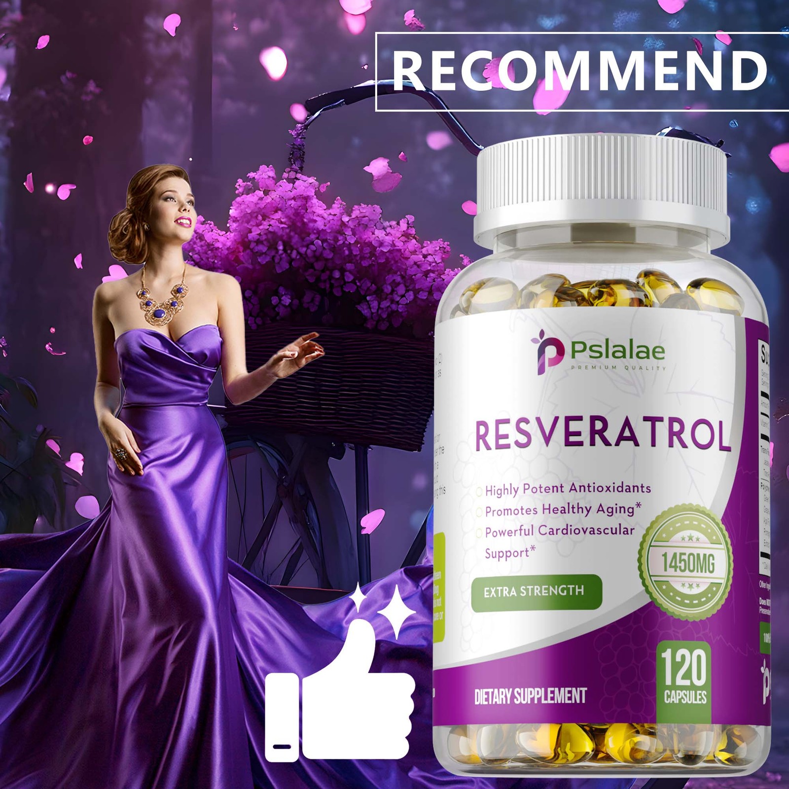 Resveratrol Capsules 1450mg – Natural Antioxidant, Anti Aging, Anti Inflammatory