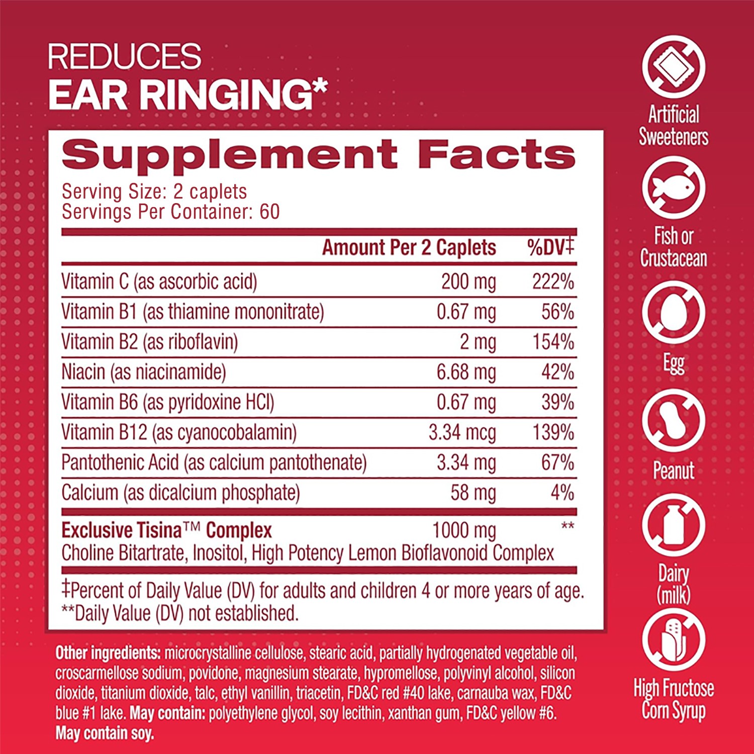Flavonoids Capsules 1000mg -Tinnitus Relief Formula, Hearing Support, Ear Health