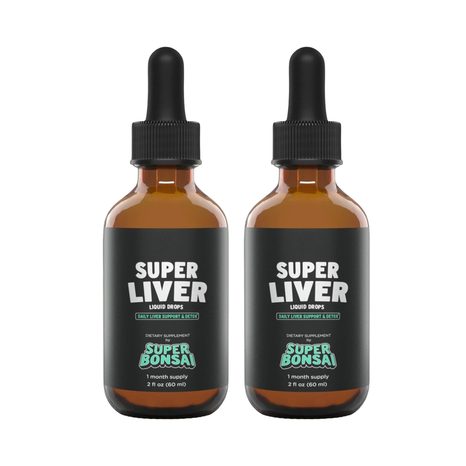 (2-Pack) Super Liver Liquid Drops – Daily Dietary Supplement – 2 fl oz (60 mL)