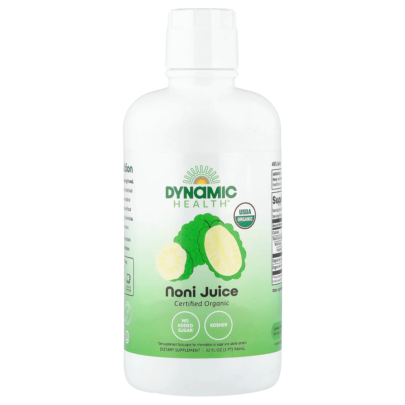 2 X Dynamic Health, Certified Organic Noni Juice, 32 fl oz (946 ml)