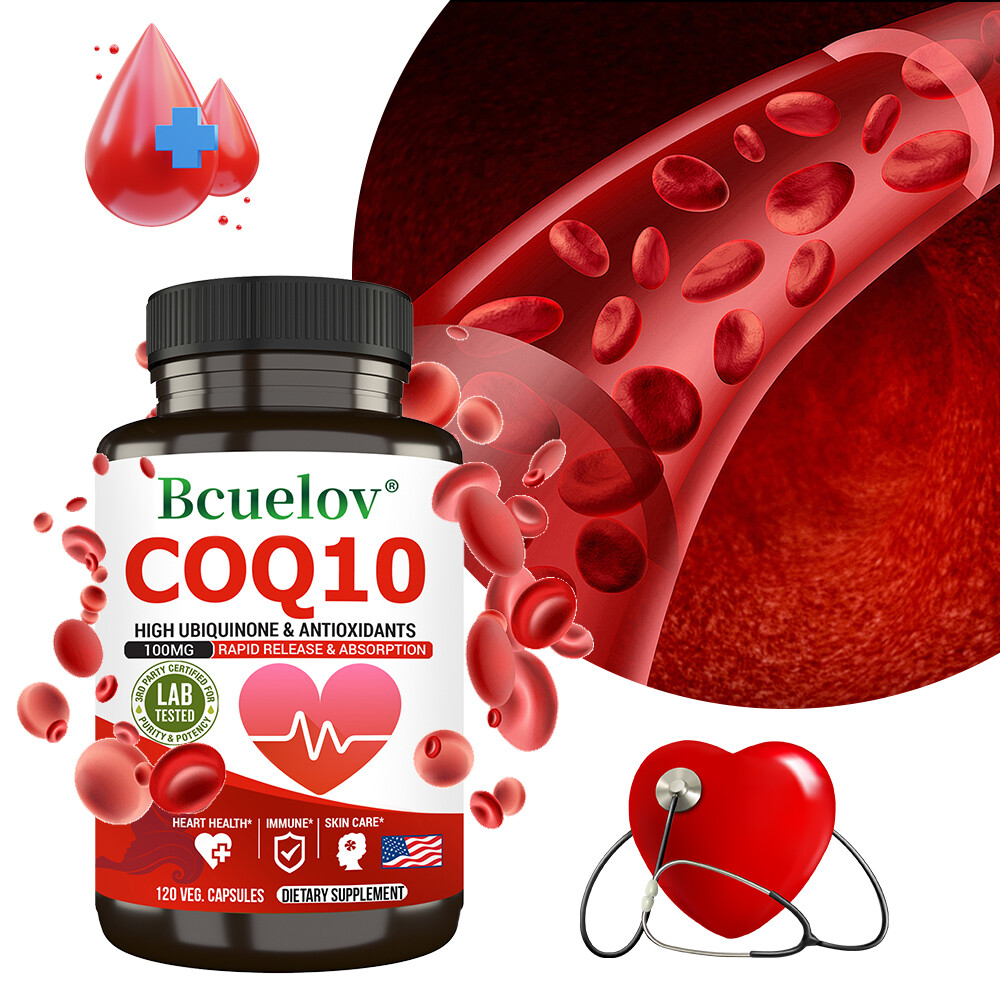 Coq10 Co Enzyme Ubiquinone Cq10 Of Coenzyme Q10 Heart Health 30/60/120 Capsules