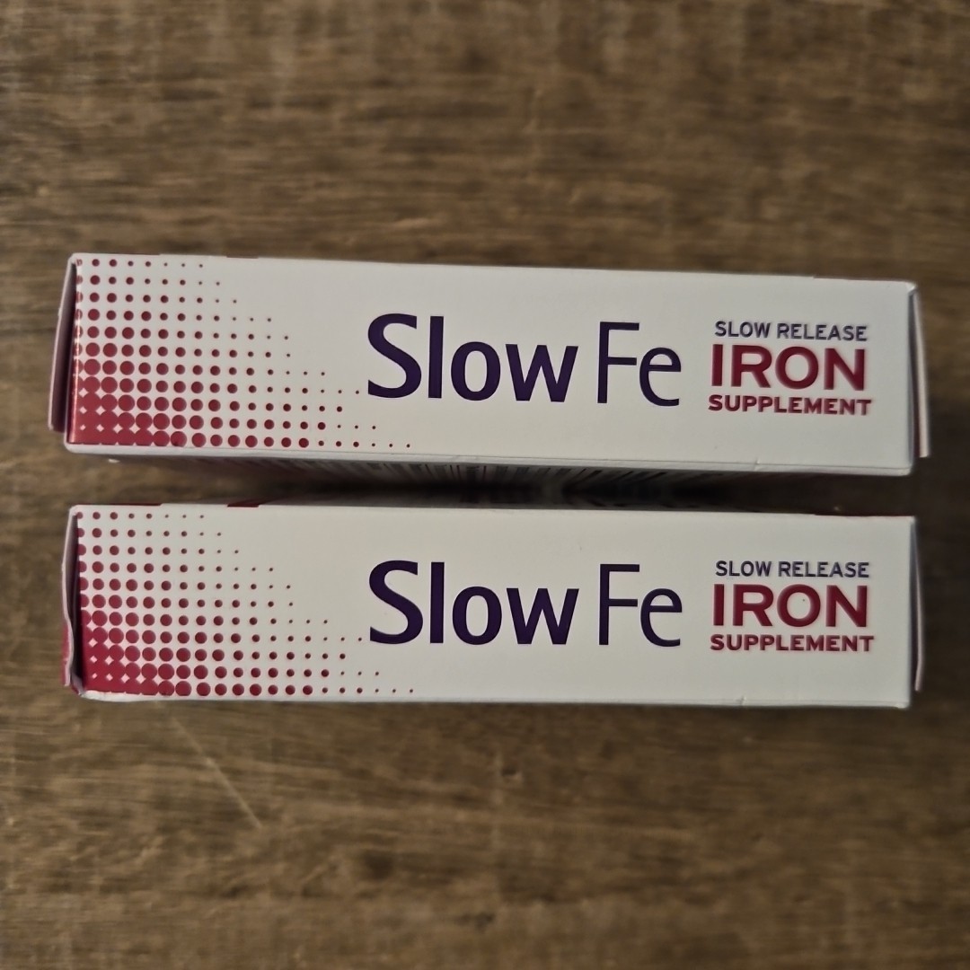 Slow Fe Iron Supplement High Potency Slow Release Tablets 60 Count X2 Exp 2028+