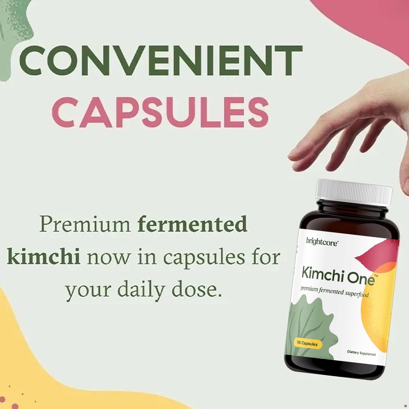 Brightcore Nutrition – Kimchi One Kimchi Powder Capsules Probiotics Enzymes
