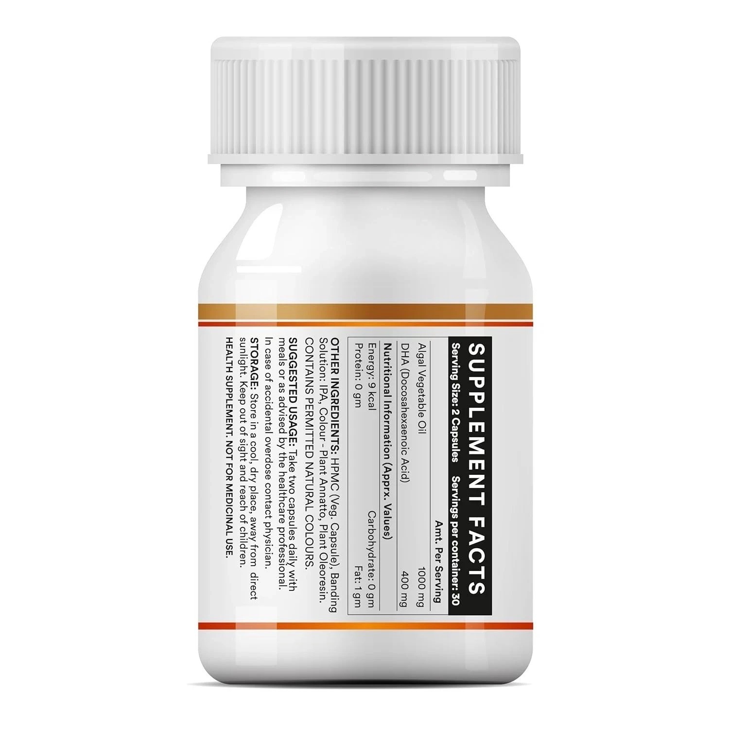 INLIFE Plant Based Omega 3 Supplement | Vegetarian DHA 400mg – 60N d408