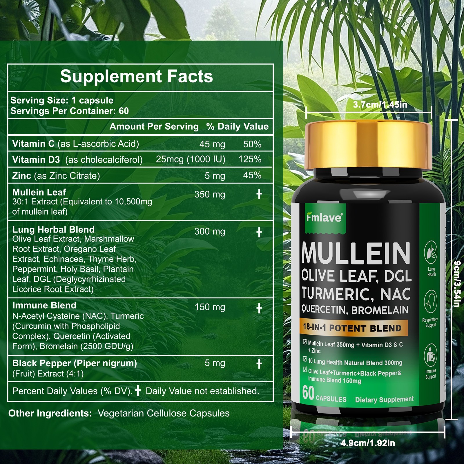 Mullein Lung Cleanse – Herbal Lung Detox & Cleanse for Respiratory Lung Health
