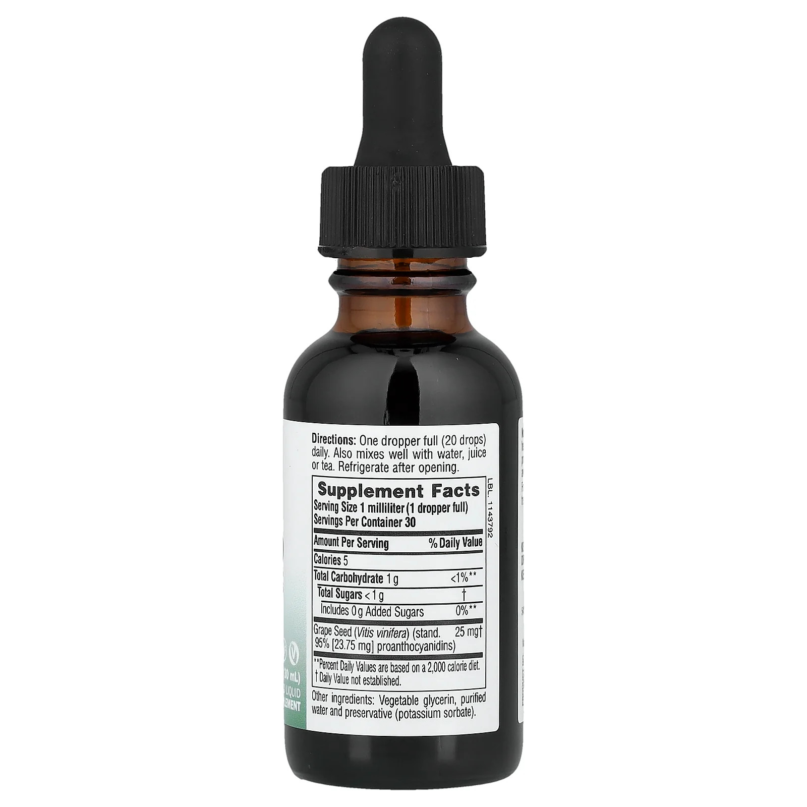 2 X NaturesPlus, Herbal Actives, Grape Seed, Alcohol Free, 1 fl oz (30 ml)