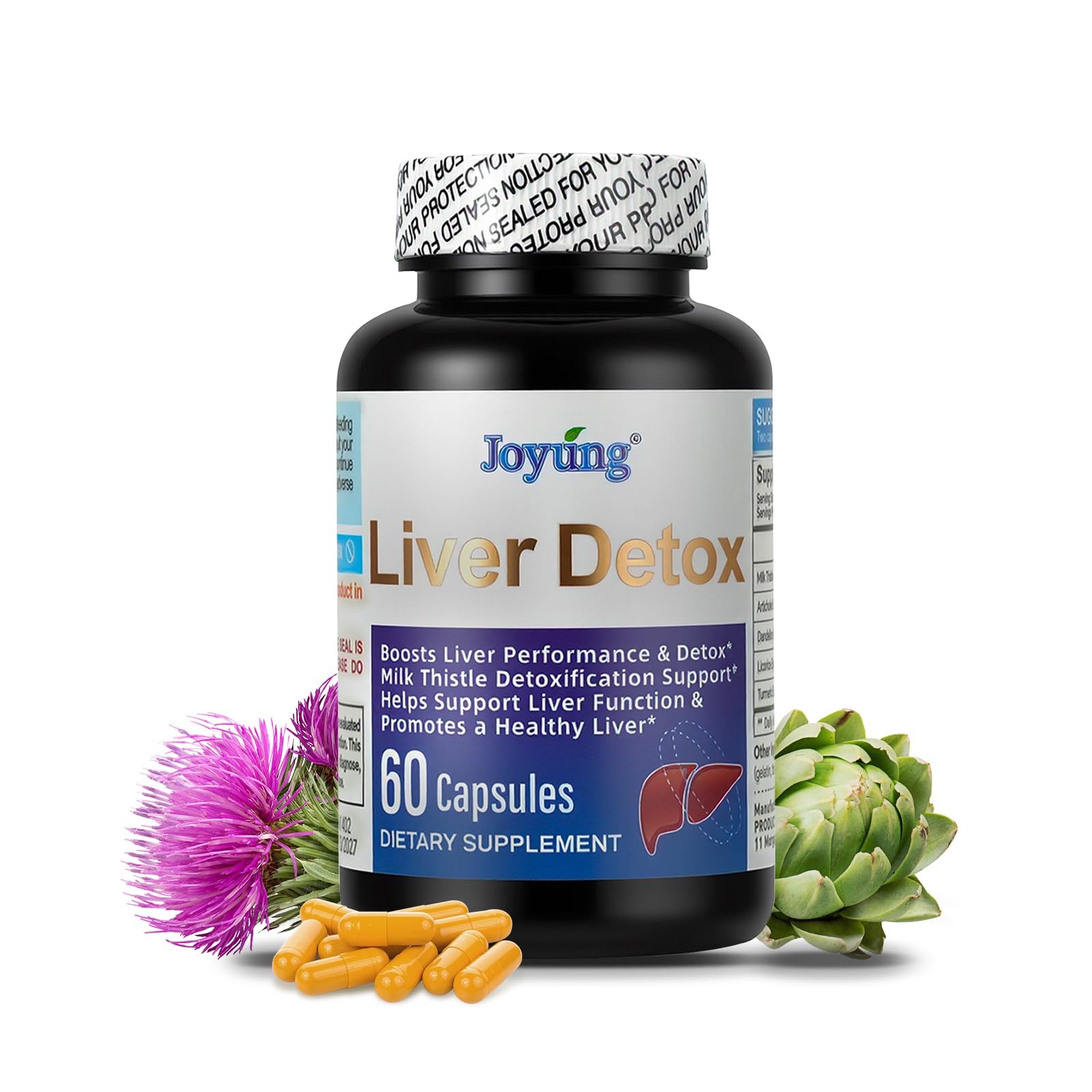 Joyung Liver Detox 540 mg Silymarin Artichoke Dandelion Turmeric 60 Capsules