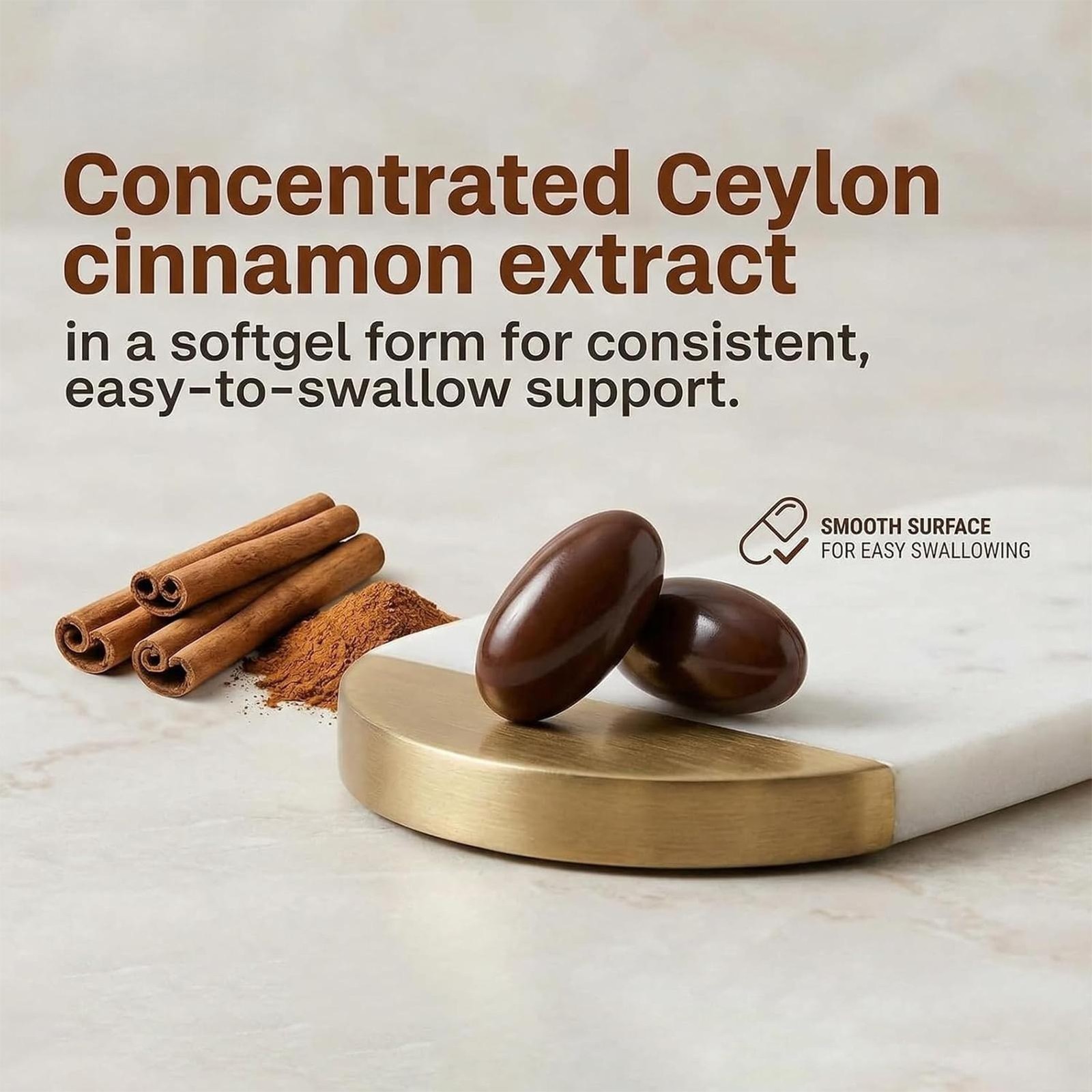 Elorita Ceylon Cinnamon – Softgels 300 Softgels – Non-GMO, Gluten Free Supplemen