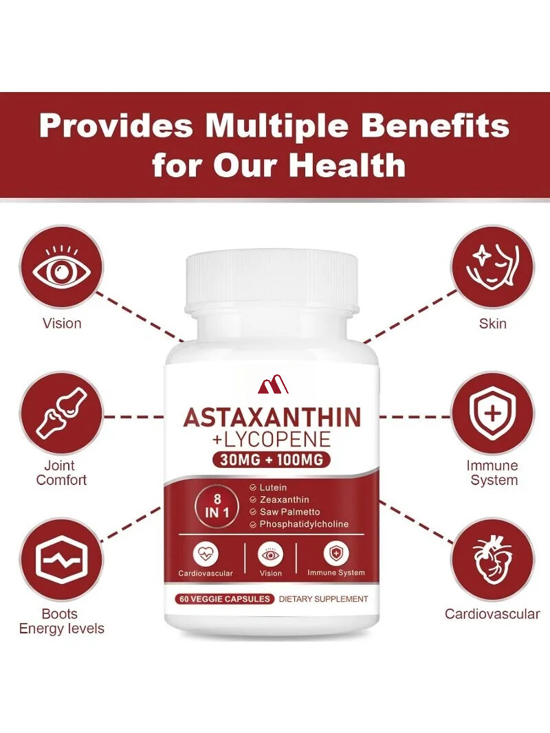 Astaxanthin and Lycopene Capsule 60 Capsules