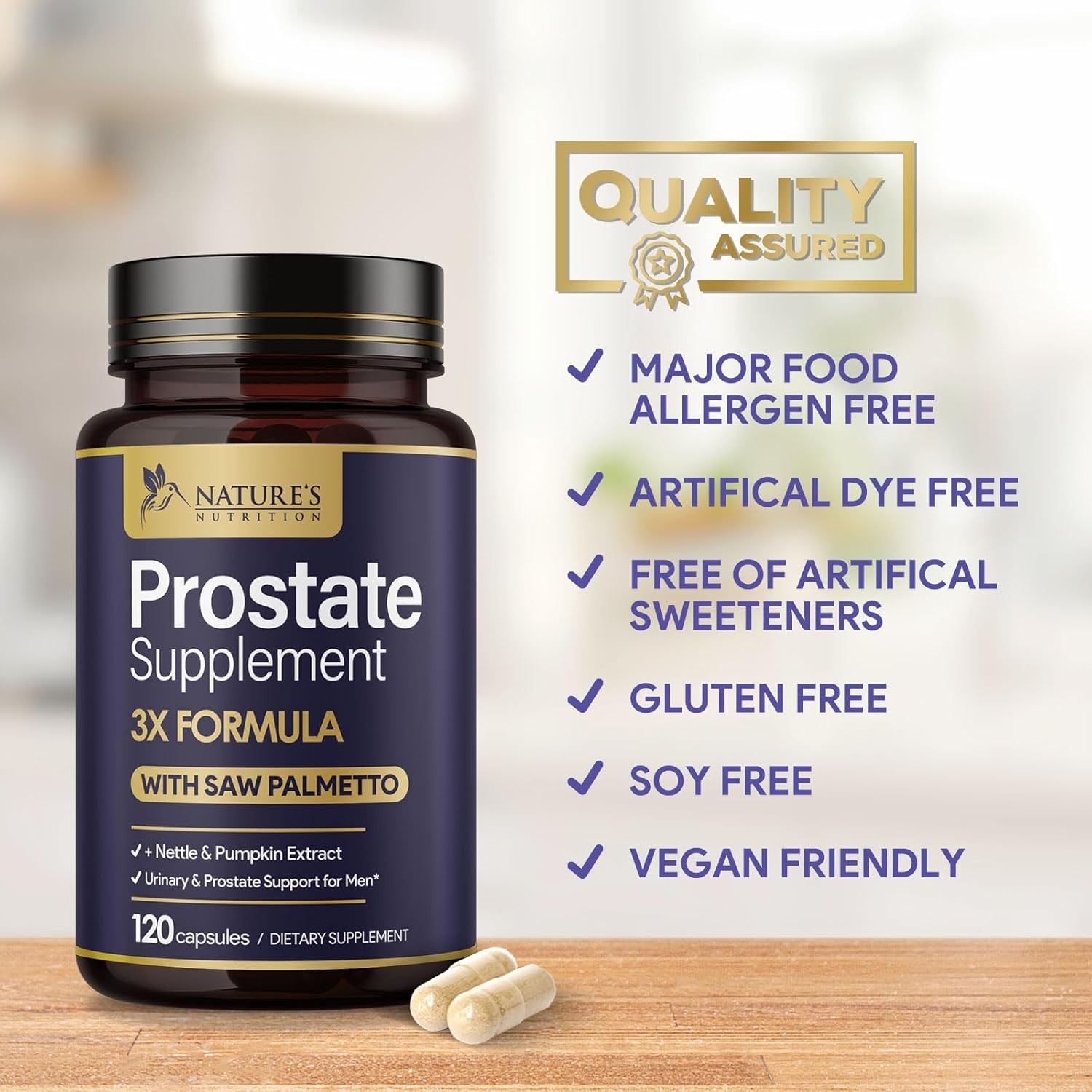 Saw Palmetto 1285mg Prostate Supplement Urinary Support Capsules