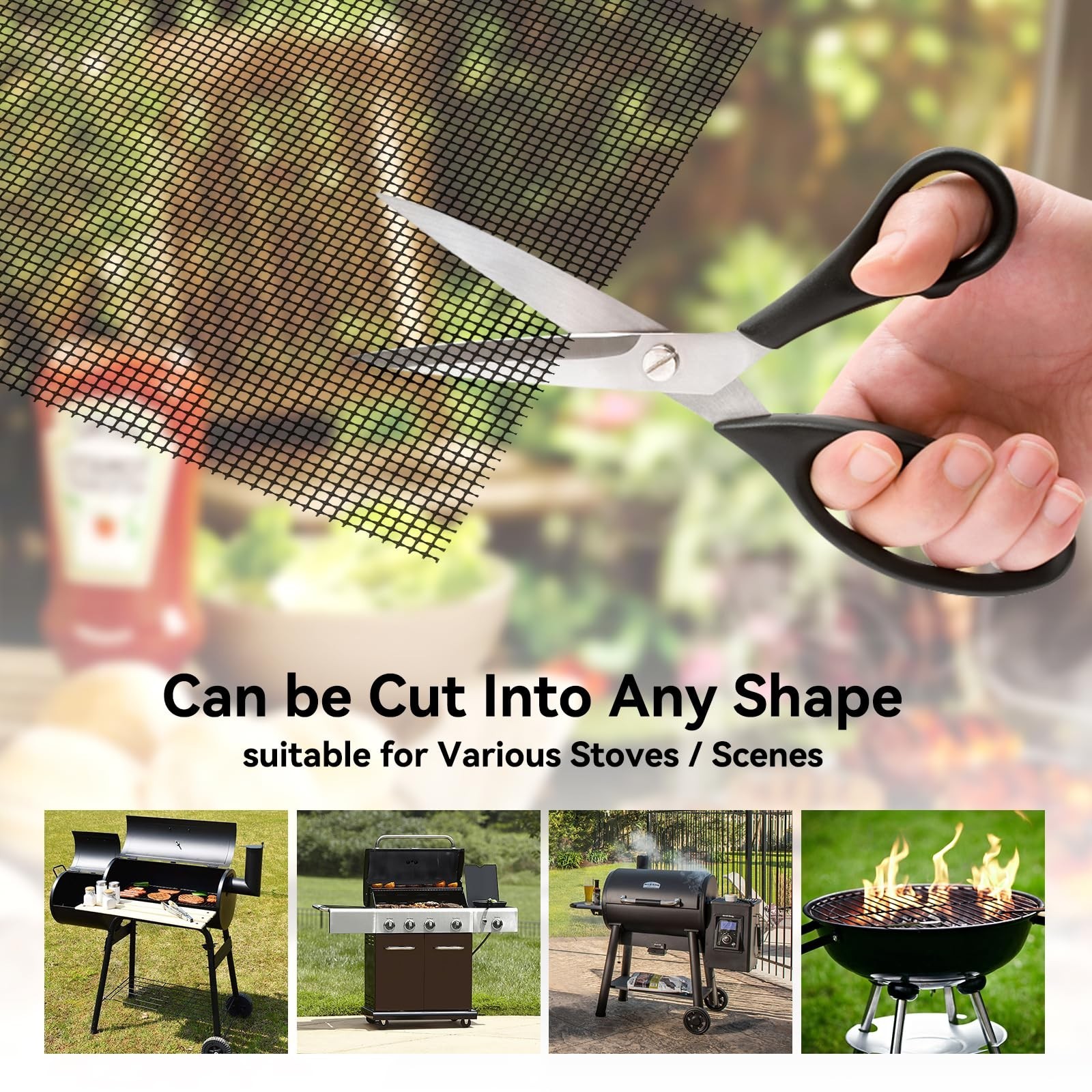Dailyart Grill Mesh Mat – Set of 5 Non-Stick Mesh Grill Mats for Outdoor Gril…