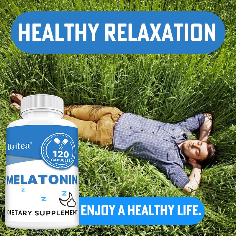 Easy To Swallow Melatonin 5mg 120 Capsules Non Gmo Gluten Free Healthy Sleep