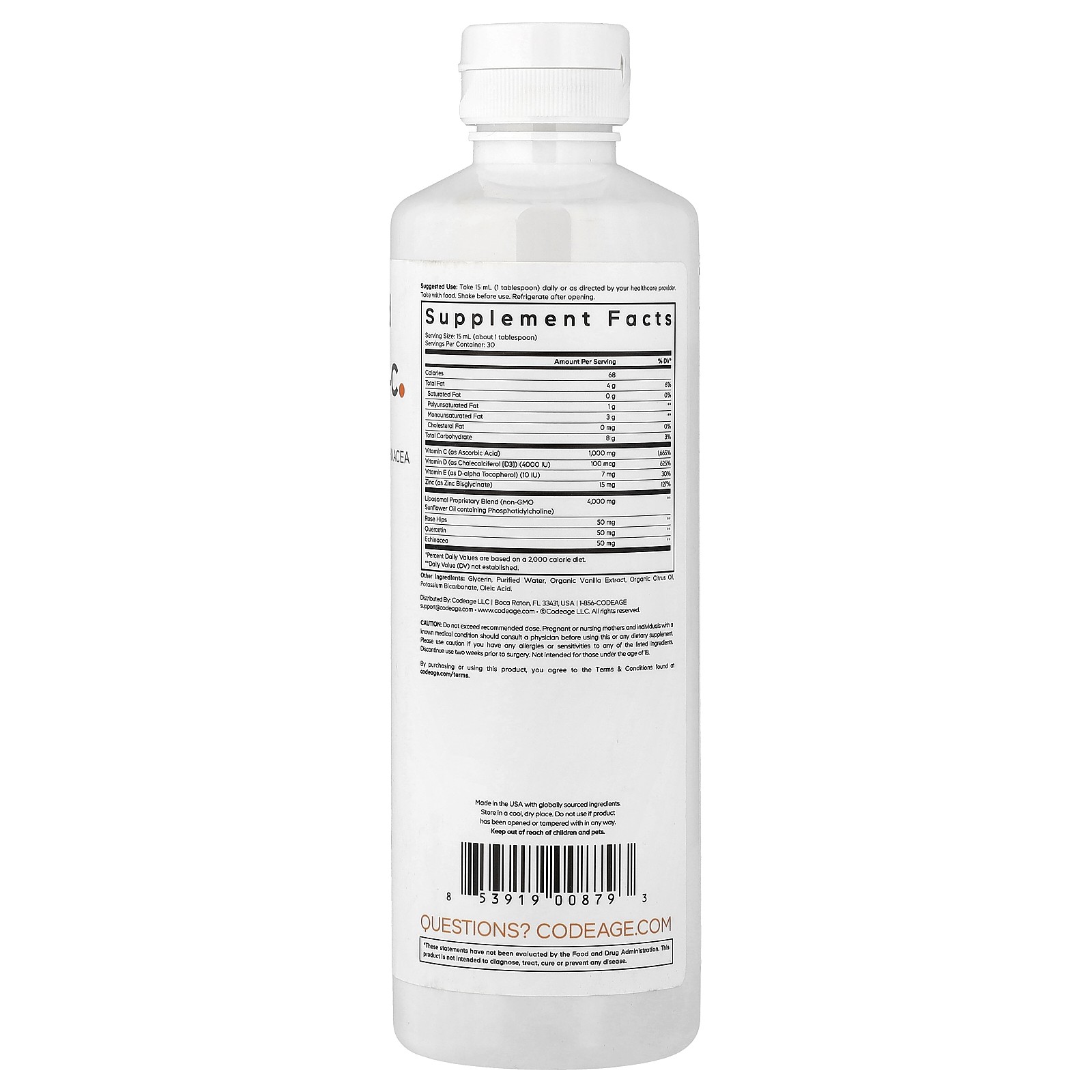 Nanofood, Wonder-C, Orange Tangerine, 15.22 fl oz (450 ml)