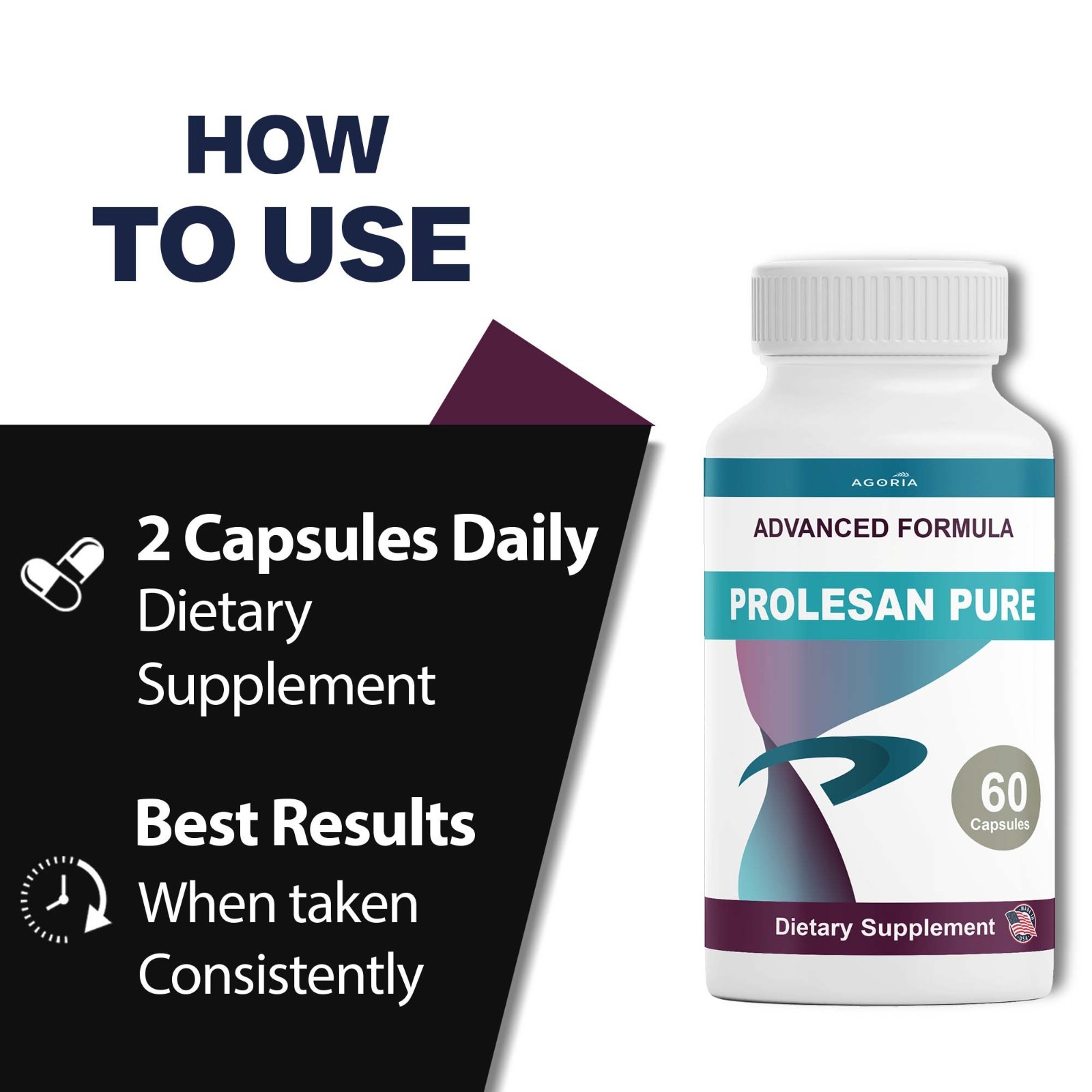 (1 Pack) Prolesan Pure Capsules – Weight Management, Metabolism & Energy Support