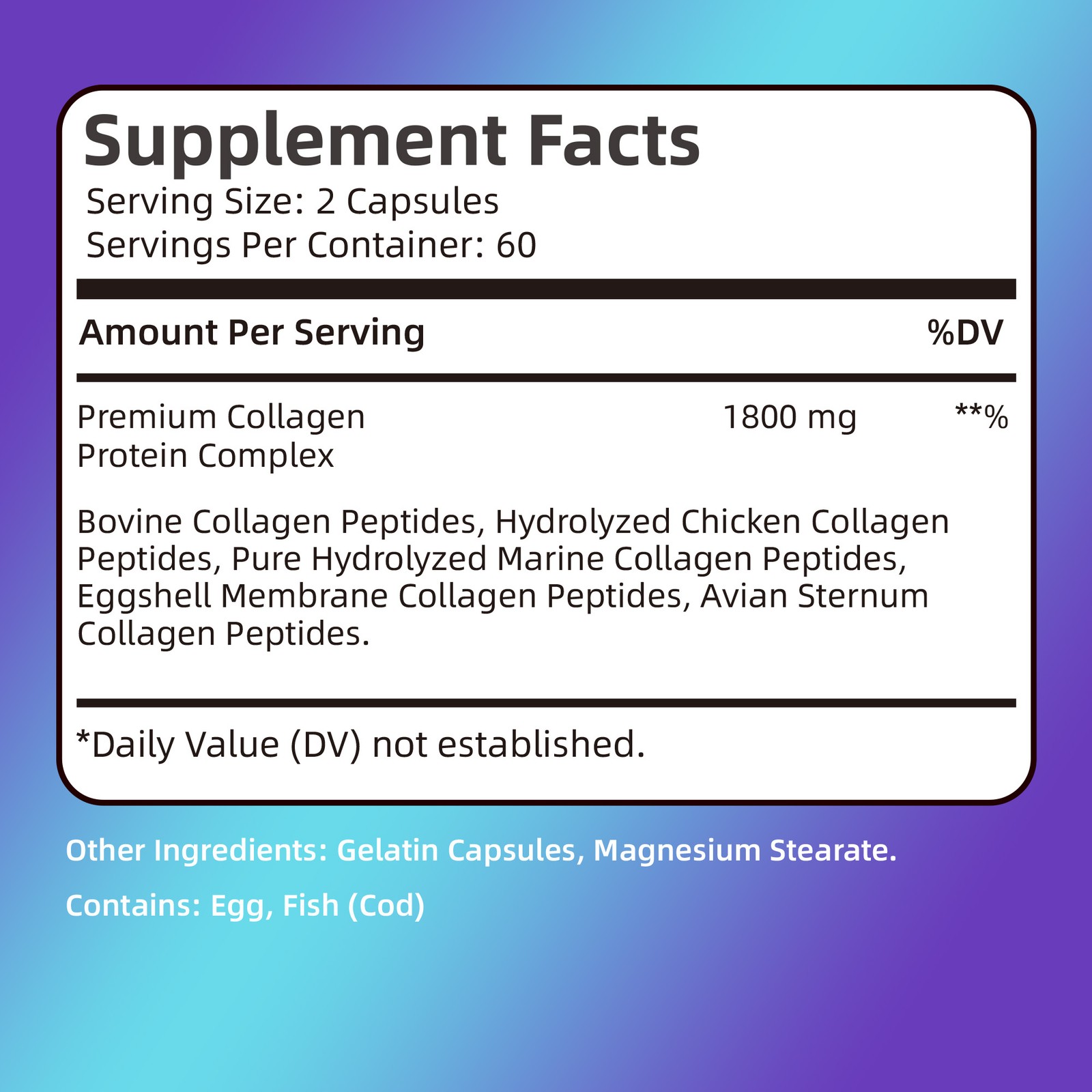 Collagen Peptides 120pcs-Promotes Collagen Production,Improves Skin,Joint Health