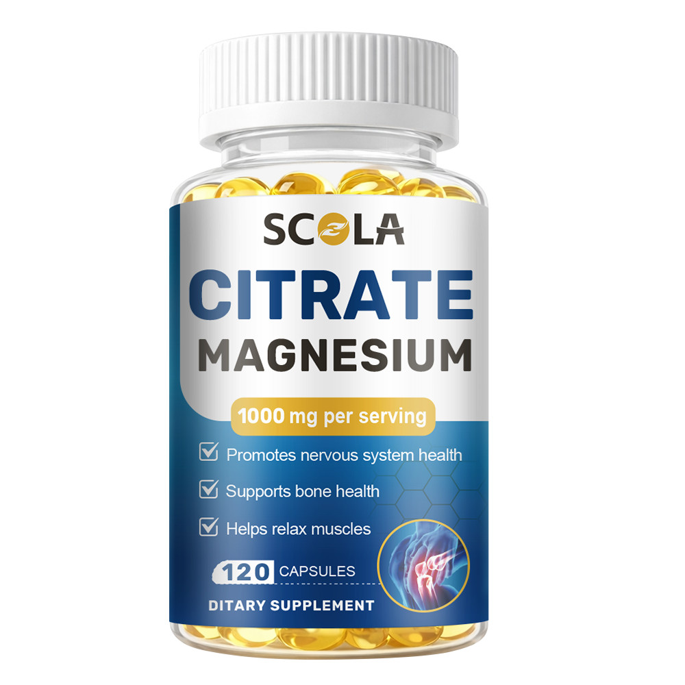Magnesium Citrate 1000mg Capsules Super Strong Effective Capsules 120 Softgels
