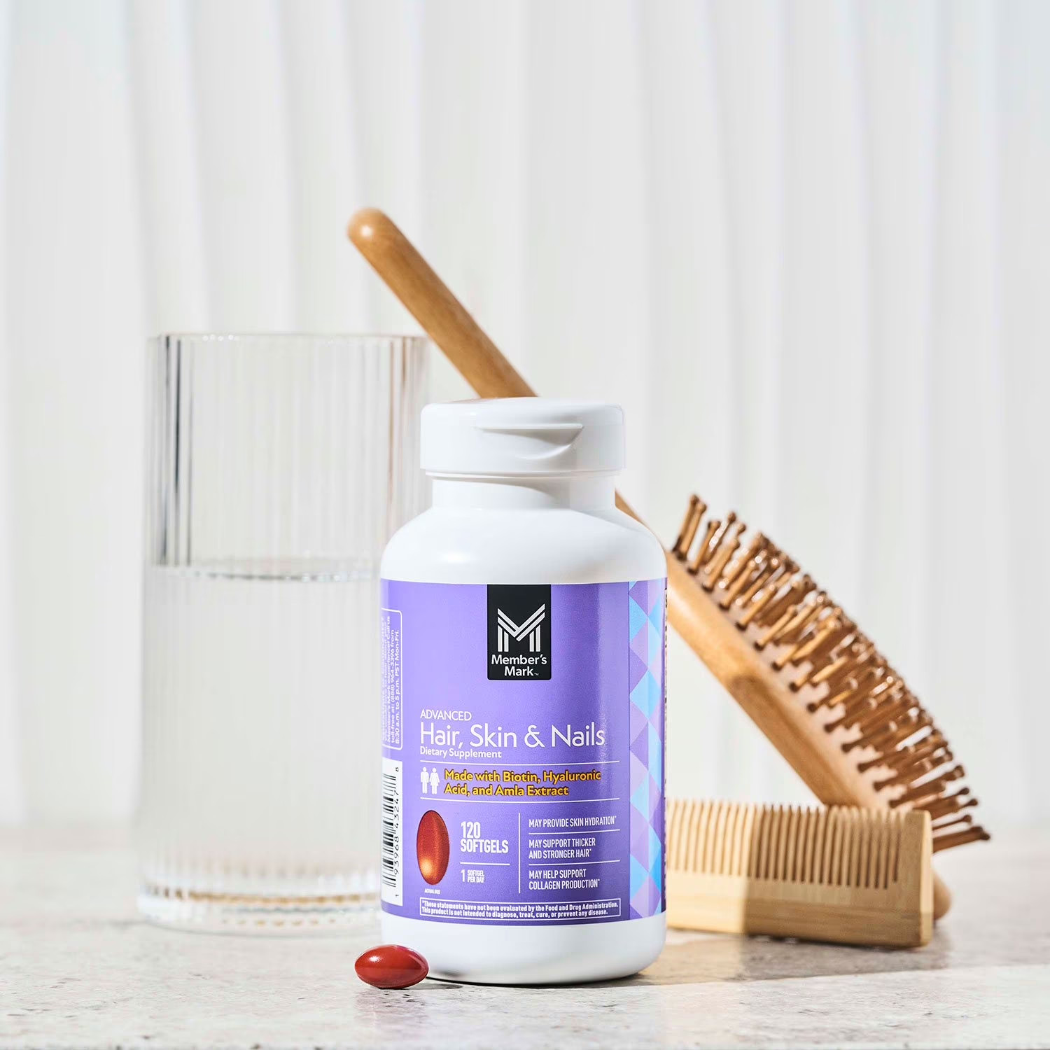 Member’s Mark Advanced Hair Skin Nails Softgels 120ct Biotin New Sealed