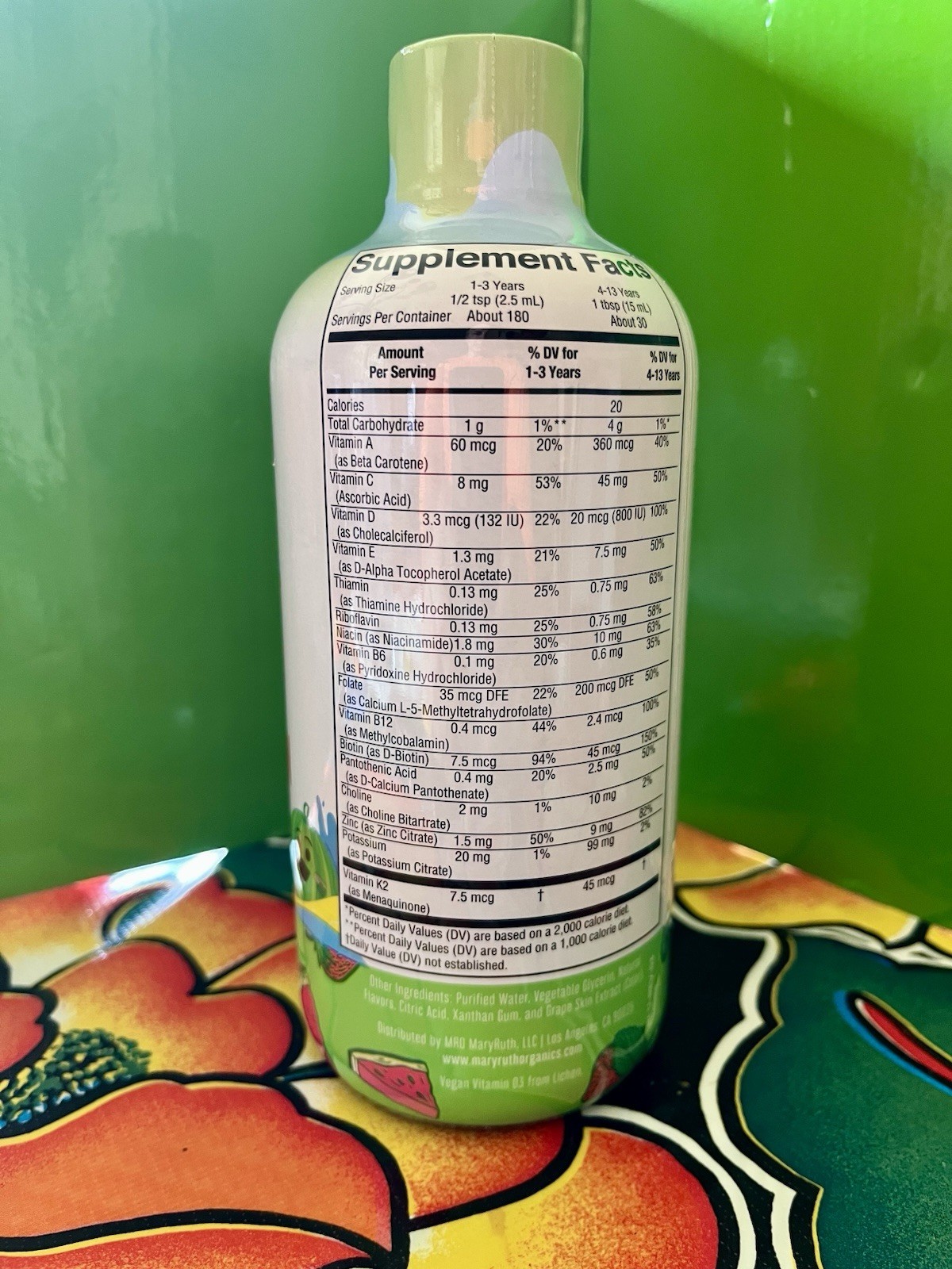 Mary Ruth’s Liquid Kids Morning Multivitamin Strawberry Melon Splash 15.22 Fl Oz