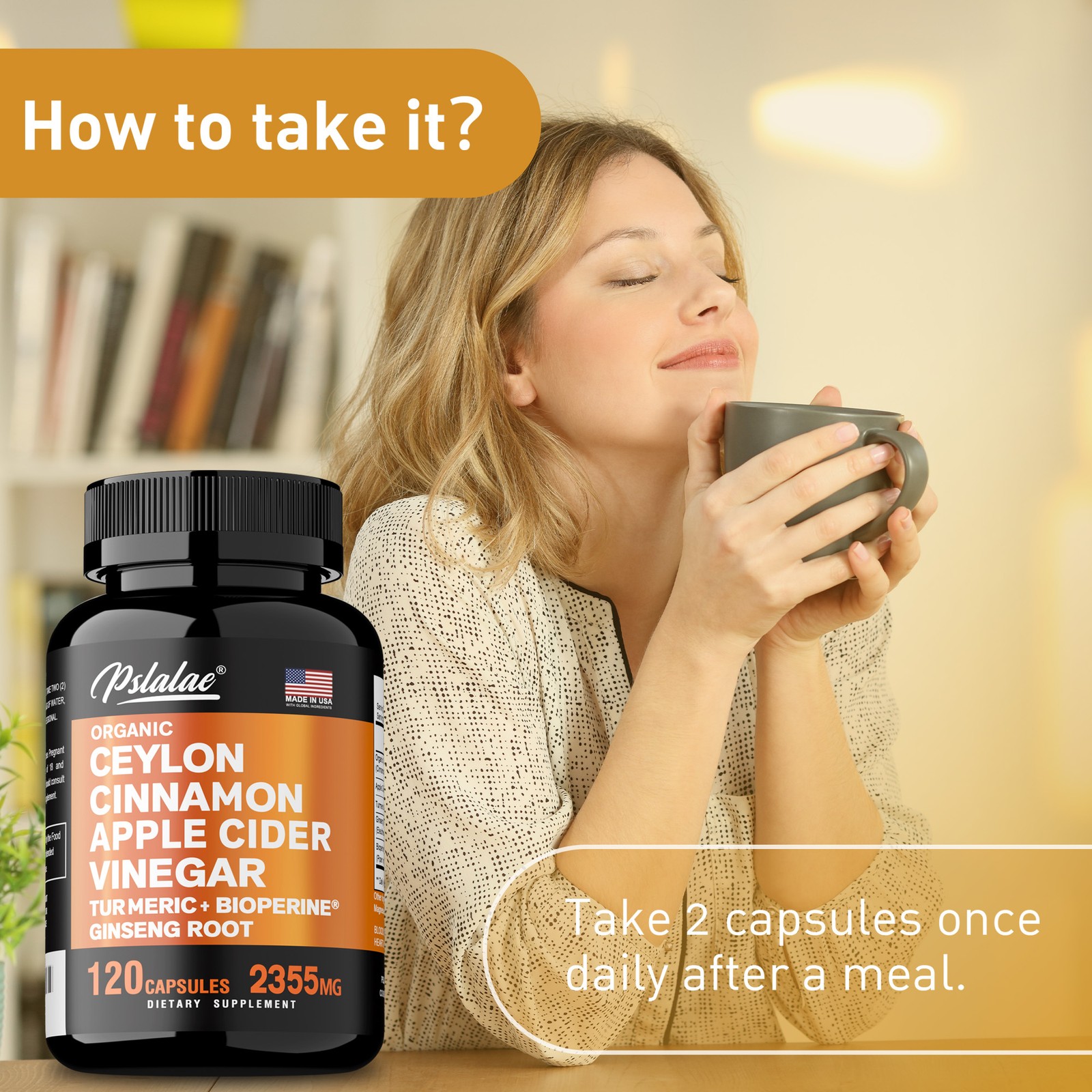 Ceylon Cinnamon, Apple Cider Vinegar – Ginseng,Turmeric,Bioperine – Joint Health