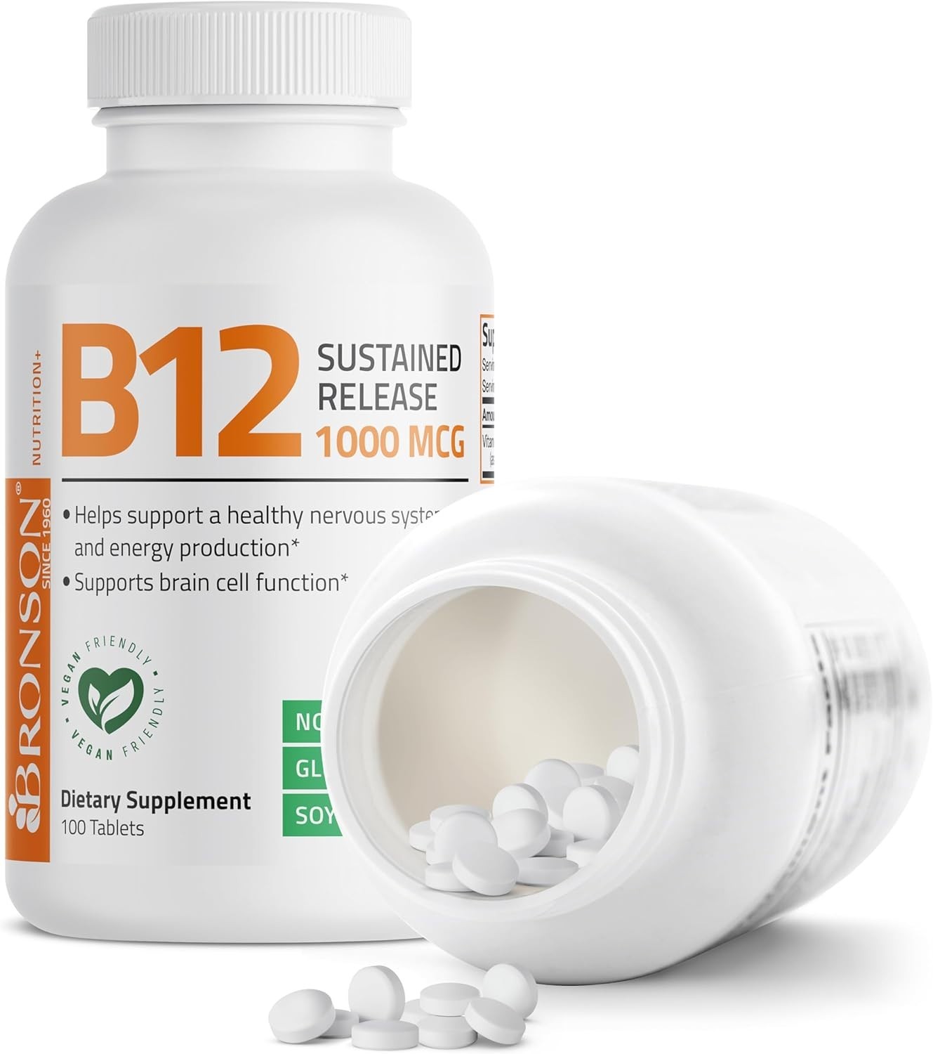 Bronson Vitamin B12 1000 mcg Sustained Release Premium 100 Count (Pack of 1)